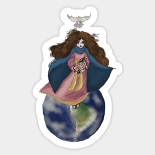 Our Lady Queen of Heavens and Earth Sticker